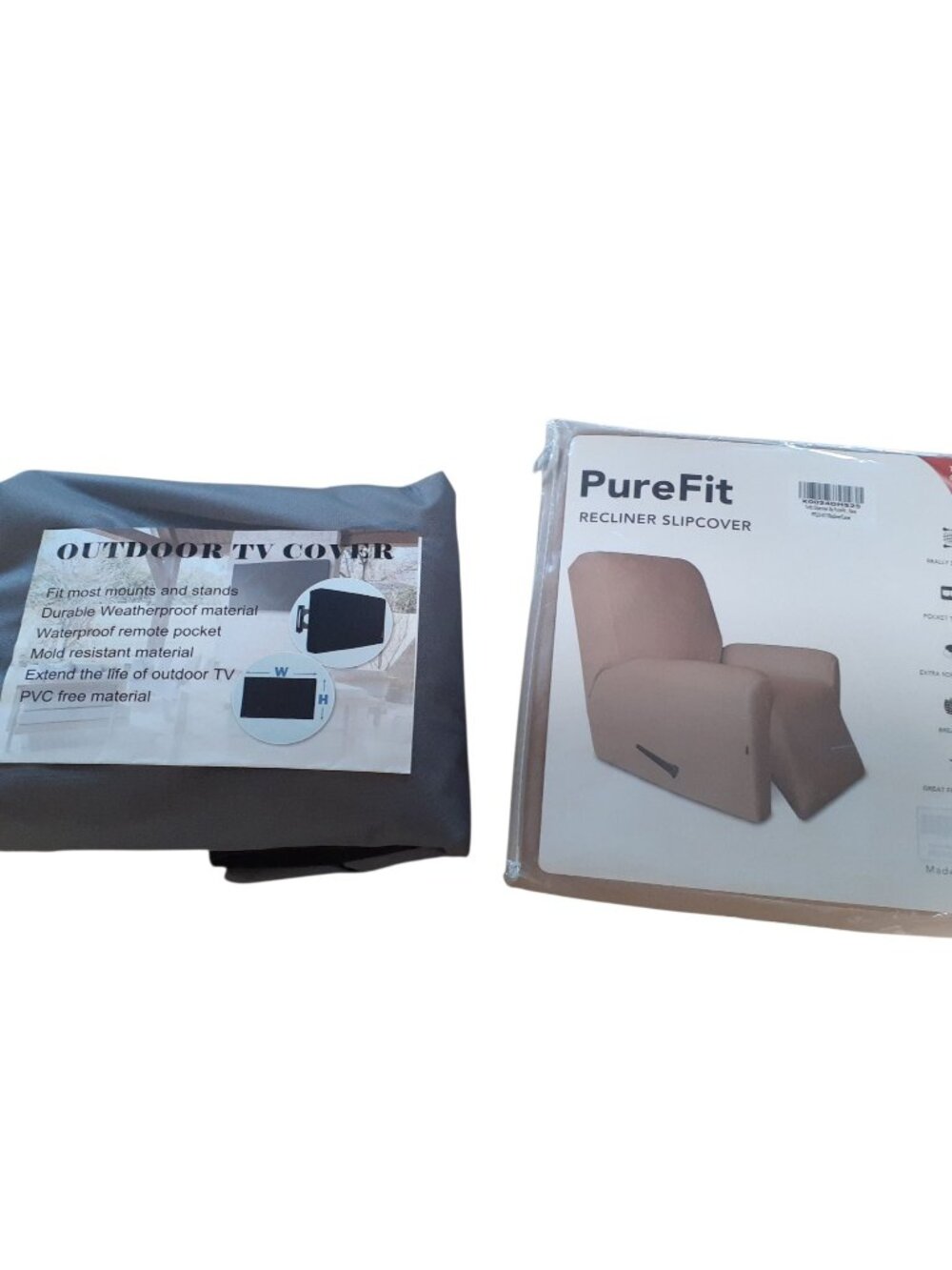 Lot of 2 Pure Fit Recliner Slipcover PFS10-017 and Outdoor TV Cover Brand New